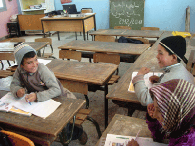 Escena de una de las escuelas visitadas por Red Integral Solidaria